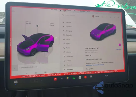 2025 Tesla Model Y Long Range Dual Motor All-Wheel Drive из США, поврежденный, VIN 7SAYGDEE0SA370590